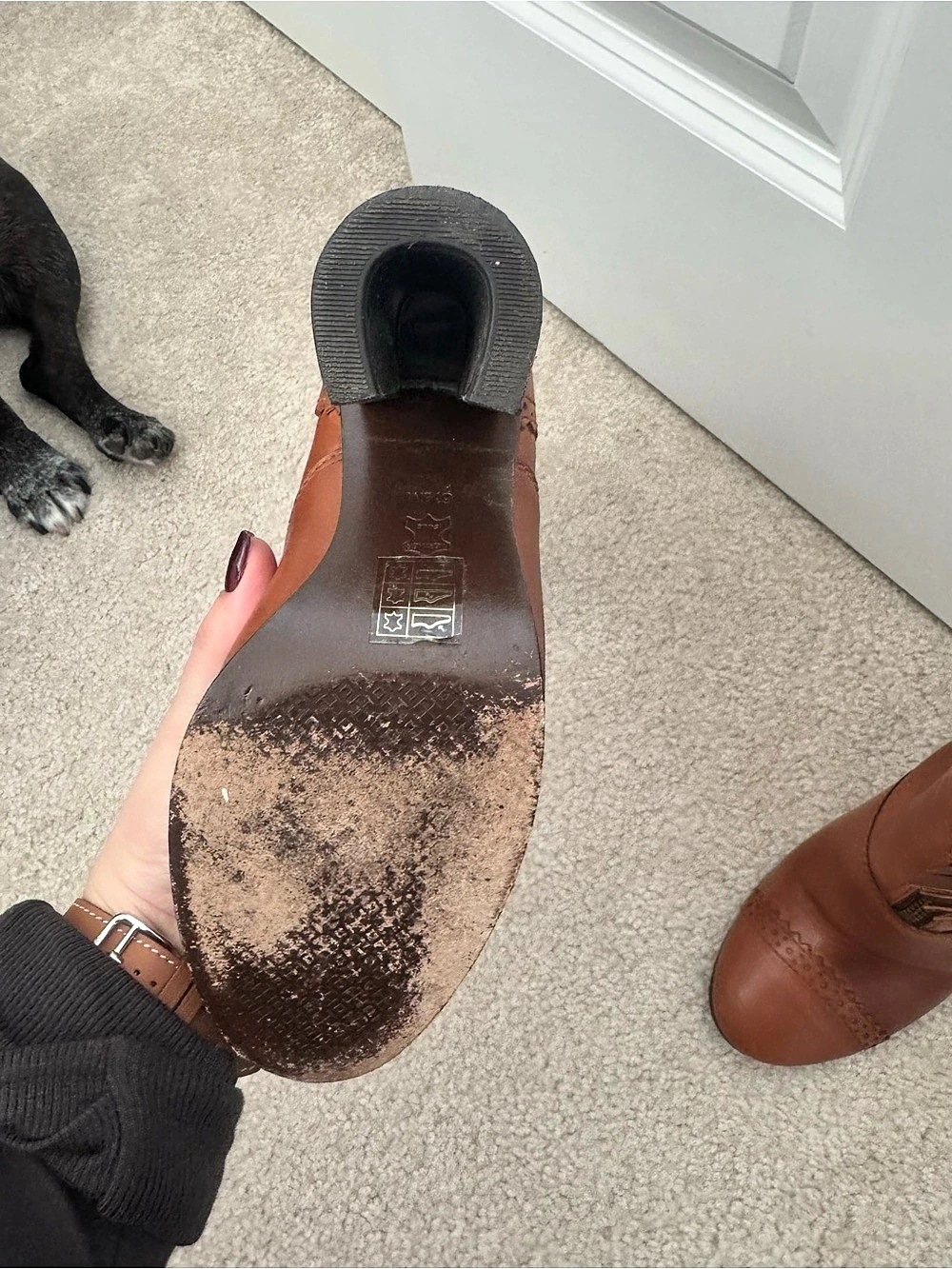Tory Burch Women's Leather-Look Heeled Boots Brown US 6.5 - Picture 8 of 13
